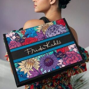 Frida Kahlo Floral Tote Bag - Multicolor